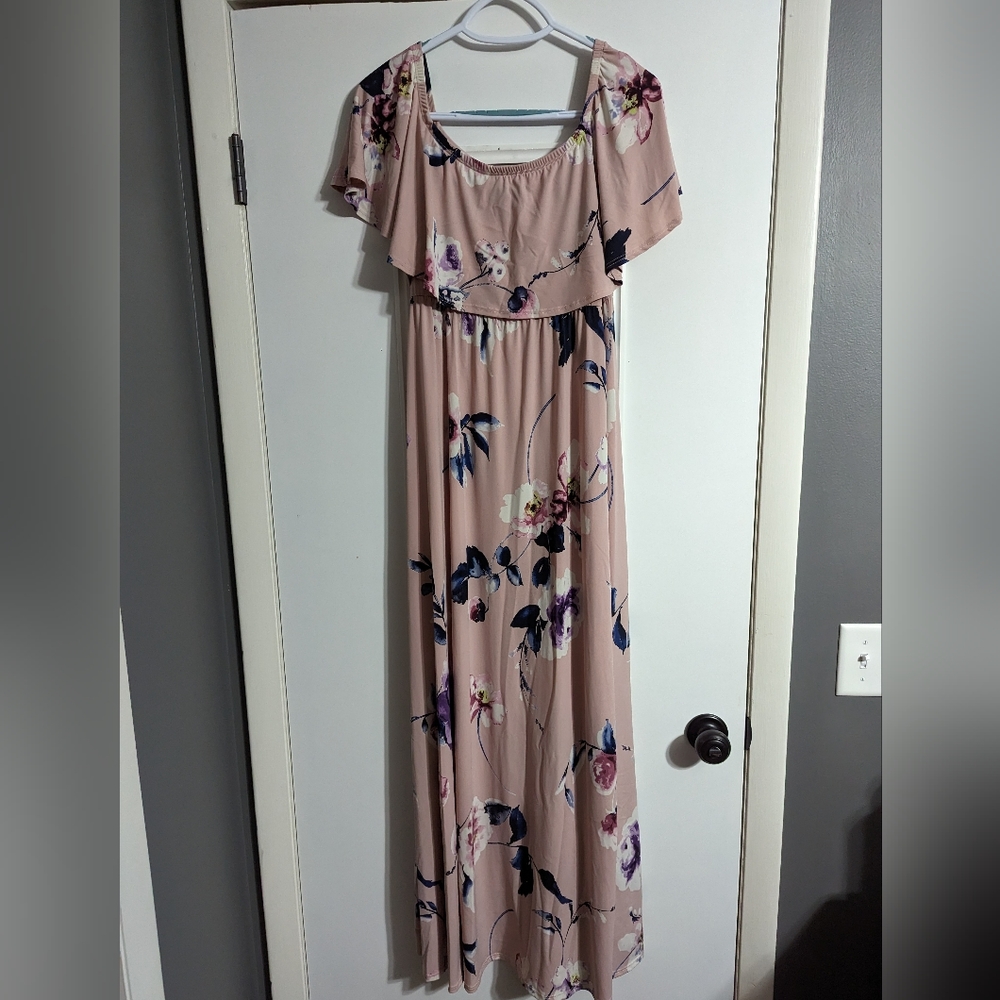 Pink floral dress